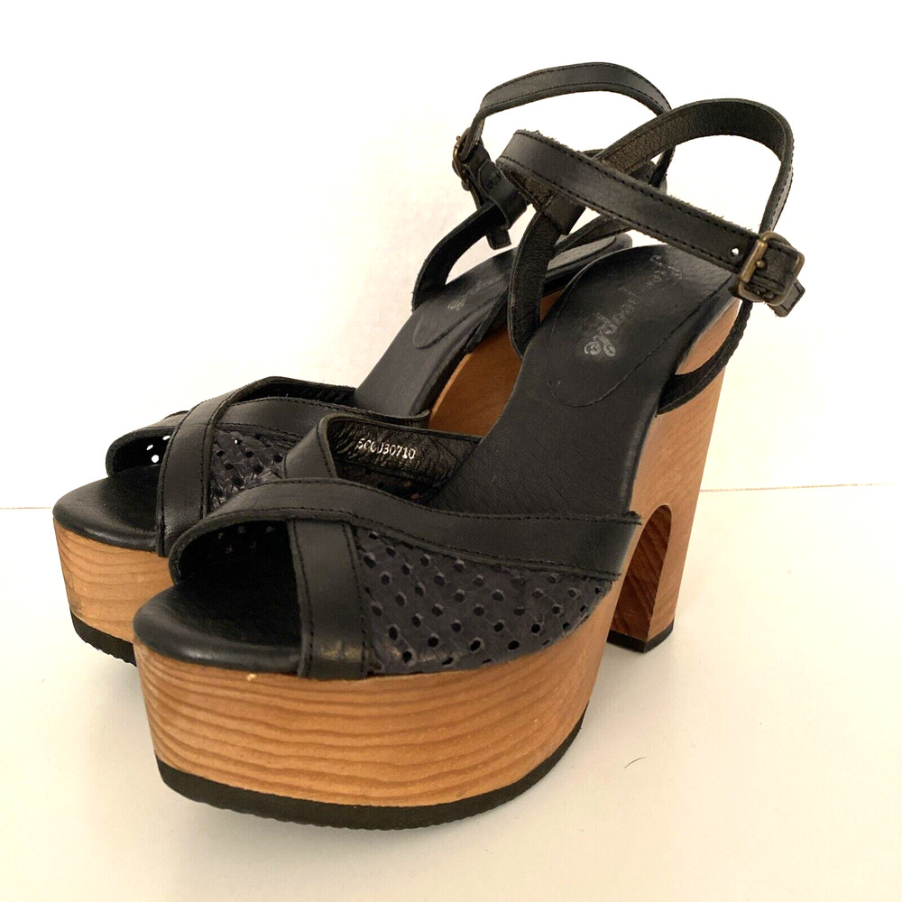 Free People Black and Brown Platform Sandals - Picture 5 of 8